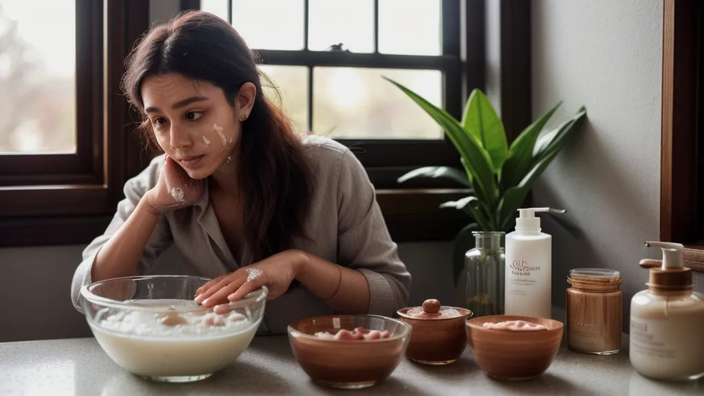 Cronómetro de celular junto a un bowl con gel de peeling casero y pincel aplicador